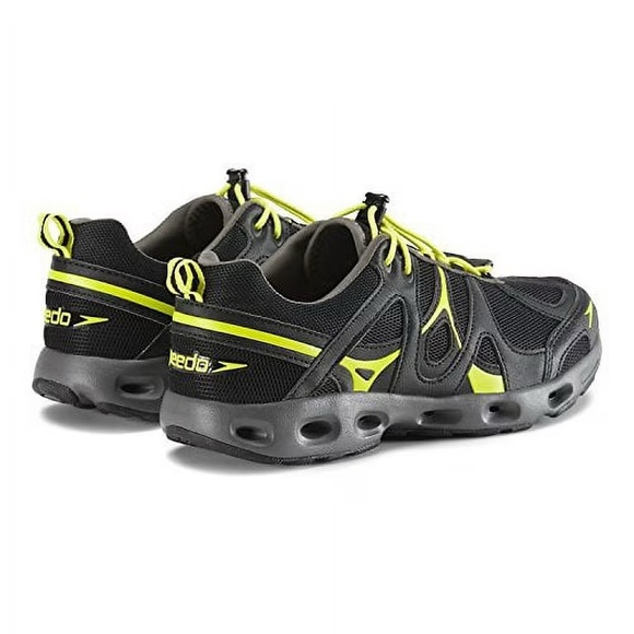 SPEEDO MEN’S HYDRO COMFORT 4.0 WATER SHOES Black Neon Yellow Bungee - Picture 4 of 15